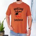 Nursing School Survivor Women Graduation RN Gift Shirt Men's Comfort Colors T-Shirt Yam