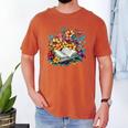 Open Book With Colorful Floral Reading Magic Men's Comfort Colors T-Shirt Yam