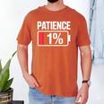 Patience 1 Battery Low Mood Tired Introvert Humor Men's Comfort Colors T-Shirt Yam Patience 1 Battery Low Mood Tired Introvert Humor Men's Comfort Colors T-Shirt Yam