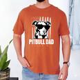 Pitbull Dad Men Pitbull Lover For Dog Dad American Flag Men's Comfort Colors T-Shirt Yam