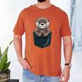Pocket Otter Lover Introvert Cute Animal Fun Surprise Men's Comfort Colors T-Shirt Yam Pocket Otter Lover Introvert Cute Animal Fun Surprise Men's Comfort Colors T-Shirt Yam