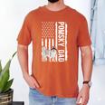 Pomsky Dad American Flag Pomsky Owner Pomsky Lover Men's Comfort Colors T-Shirt Yam