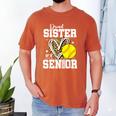 Proud Sister Of A 2026 Senior Softball Graduation Leopard Men's Comfort Colors T-Shirt Yam