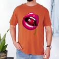 Rainbow Lips With a Cherry In The Mouth 80s Nostalgia Premium Tri-Blend Men's Comfort Colors T-Shirt Yam Rainbow Lips With a Cherry In The Mouth 80s Nostalgia Premium Tri-Blend Men's Comfort Colors T-Shirt Yam