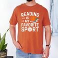Reading Is My Favorite Sport Reading Book Lover Reader Men's Comfort Colors T-Shirt Yam