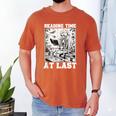 Reading Time At Last Book Lover Introvert Skeleton Reading Men's Comfort Colors T-Shirt Yam