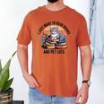 Retro I Just Want To Read Books And Pet Cats Cat Men's Comfort Colors T-Shirt Yam Retro I Just Want To Read Books And Pet Cats Cat Men's Comfort Colors T-Shirt Yam