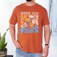 Senior 2026 Retro Groovy Flowers Graduation Men's Comfort Colors T-Shirt Yam