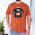 Serene Music Enthusiast With Headphones Introvert Cute Boy Men's Comfort Colors T-Shirt Yam