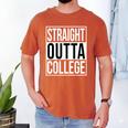 Straight Outta College Movie Parody Graduation Men's Comfort Colors T-Shirt Yam