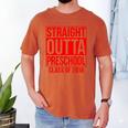 Straight Outta Preschool Graduation Class Of 2018 Men's Comfort Colors T-Shirt Yam