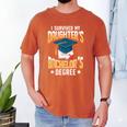 i Survived My Daughters Bachelor's Degree Graduation Gifts Men's Comfort Colors T-Shirt Yam