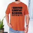 I Survived Elementary School Class Of 2018 Graduation Shirt Men's Comfort Colors T-Shirt Yam