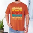 I Survived My Husband's Master's Degree Graduation Men's Comfort Colors T-Shirt Yam