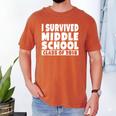 I Survived Middle School Class Of 2018 Graduation Men's Comfort Colors T-Shirt Yam