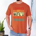 i Survived My Wife Bachelor's Degree Wife Graduation Men's Comfort Colors T-Shirt Yam