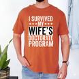 i Survived My Wife Doctorate Program PHD Wife Graduation Men's Comfort Colors T-Shirt Yam