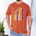 T21 Dad American Flag Down Syndrome Awareness Men's Comfort Colors T-Shirt Yam