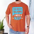 Too Much Talking I Need A Nap For Introverts Raglan Baseball Tee Men's Comfort Colors T-Shirt Yam
