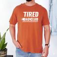 Tired Dad Club Maze Track Back 2 Sided Men's Comfort Colors T-Shirt Yam