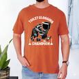 Toilet Clogging Champion Dad Joke Raccoon Trash Panda Men's Comfort Colors T-Shirt Yam