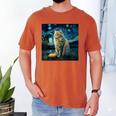 Van Gogh Starry Night Cat For Cat Lover Cat Mom And Cat Dad Men's Comfort Colors T-Shirt Yam Van Gogh Starry Night Cat For Cat Lover Cat Mom And Cat Dad Men's Comfort Colors T-Shirt Yam