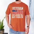 Veteran Dad Like A Normal Dad But Cooler American Flag Men's Comfort Colors T-Shirt Yam