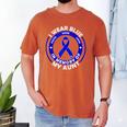 I Wear Blue In Memory Of My Aunt Colon Cancer Awareness Men's Comfort Colors T-Shirt Yam