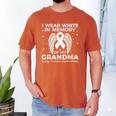 I Wear In Memory Of My Grandma Lung Cancer Awareness Men's Comfort Colors T-Shirt Yam