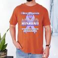 I Wear Periwinkle In Memory Of My Husband Stomach Cancer Men's Comfort Colors T-Shirt Yam I Wear Periwinkle In Memory Of My Husband Stomach Cancer Men's Comfort Colors T-Shirt Yam