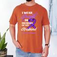 I Wear Purple In Memory Of My Husband Overdose Awareness Men's Comfort Colors T-Shirt Yam I Wear Purple In Memory Of My Husband Overdose Awareness Men's Comfort Colors T-Shirt Yam