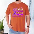 I Wear Purple In Memory Of My Mom Alzheimers Awareness Men's Comfort Colors T-Shirt Yam I Wear Purple In Memory Of My Mom Alzheimers Awareness Men's Comfort Colors T-Shirt Yam