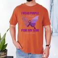 I Wear Purple In Memory For My Son Epilepsy Awareness Ribbon Men's Comfort Colors T-Shirt Yam I Wear Purple In Memory For My Son Epilepsy Awareness Ribbon Men's Comfort Colors T-Shirt Yam