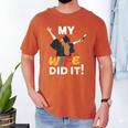 My Wife Did It Graduation Congratulation Graduate You Did It Men's Comfort Colors T-Shirt Yam