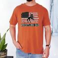 Wrestling Dad US Flag Fathers Day Retro Wrestling Fans Men's Comfort Colors T-Shirt Yam