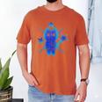 Yk2 Grunge Earthy Blue Cat With Stars Tomboy 90s Nostalgia Premium Tri-Blend Men's Comfort Colors T-Shirt Yam