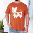 Yorkshire Terrier Papa Dog Puppy Doggie Pet Lover Yorkie Dad Men's Comfort Colors T-Shirt Yam