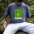 Alien Avoids Humans Sarcastic Introvert Humor Men's Comfort Colors T-Shirt Denim