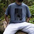 American Flag USA Patriot Boxer Dog Dad Men's Comfort Colors T-Shirt Denim
