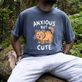 Anxious But Cute Anxiety Meme Cat Lover Introvert For Men Women Men's Comfort Colors T-Shirt Denim