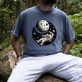 Astronaut Aesthetic Holding Moon Balloon Planets Introvert Men's Comfort Colors T-Shirt Denim