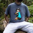 Bernedoodle I Love Dad Tattoo Apparel Dog Dad Dads Men's Comfort Colors T-Shirt Denim