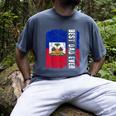 Best Haitian Dad Ever Haiti Daddy Father's Day Men's Comfort Colors T-Shirt Denim