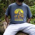 Bigfoot Outdoor Hiking Dad Joke Im Outstanding Sasquatch Men's Comfort Colors T-Shirt Denim