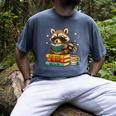 Book Lover Racoon Reading Bookish Library Read Books Be Kind Men's Comfort Colors T-Shirt Denim