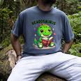 Book Lover Reading Dinosaur Readosaurus Library Men's Comfort Colors T-Shirt Denim