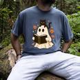 Books Ghost Reading Book Halloween Library Cat Fall Men's Comfort Colors T-Shirt Denim