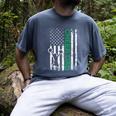 Cheer Dad Flag Green Cheerleading Men's Comfort Colors T-Shirt Denim