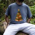 Christmas Book Tree Bookshelf Holiday For Readers Librarians Men's Comfort Colors T-Shirt Denim