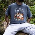 Coffee Cats And Books Cozy Calico Reader Love Cute Cat Men's Comfort Colors T-Shirt Denim Coffee Cats And Books Cozy Calico Reader Love Cute Cat Men's Comfort Colors T-Shirt Denim
